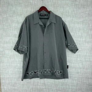 Vintage Saphire Lounge short sleeve shirt Mens Size XXL gray 3467